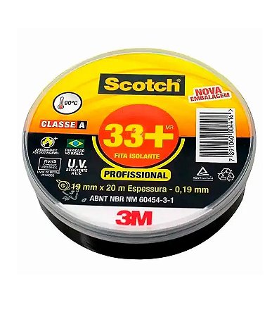 FITA ISOLANTE 33 20MT PROFISSIONAL 3M