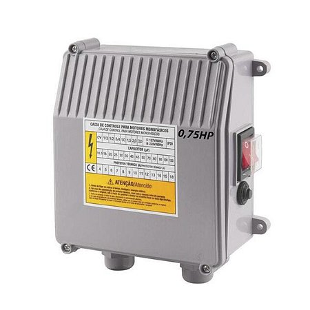 CHAVE BOX COMANDO P/BOMBA CANETA 3" 0,75HP 220 VONDER