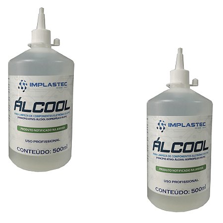 KIT 2 ALCOOL ISOPROPILICO 500ML