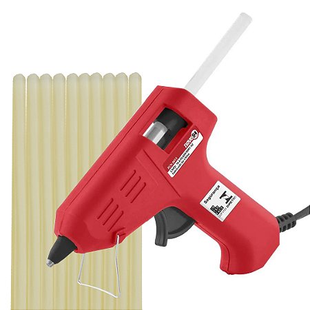 KIT PISTOLA DE COLA QUENTE PCN0015 + COLA SILICONE