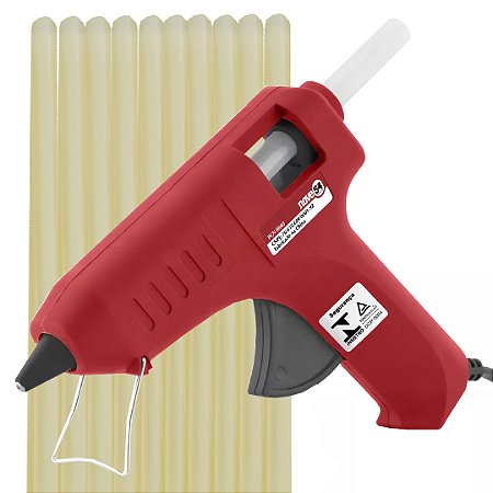 KIT PISTOLA DE COLA QUENTE PCN0040 + COLA SILICONE