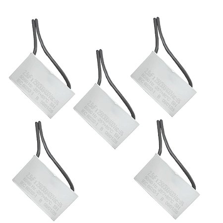KIT 5 CAPACITOR 2,5X250/400V QUADR 2 FIOS METALIZADO TRI