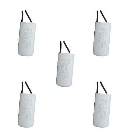 KIT 5 CAPACITOR 6X250V 2 FIOS METALIZADO TRI