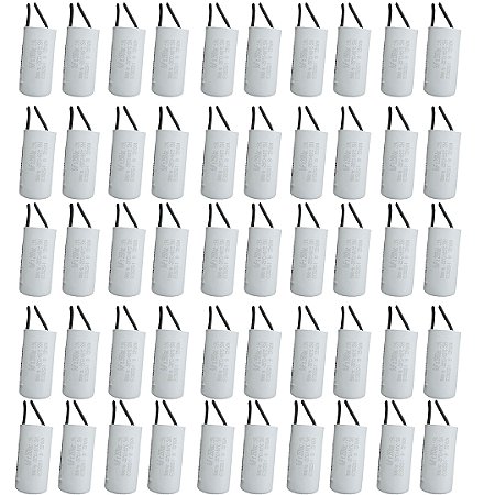 KIT ATACADO 50 CAPACITOR 6X250V 2 FIOS METALIZADO TRI