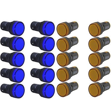 KIT SINALEIROS LED AD22 22MM 24V  AZUL AMARELO