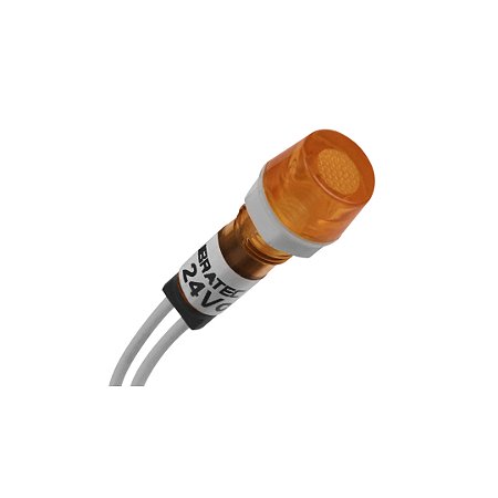 SINALEIRO 9MM OLHO DE BOI AMARELO 24V LUKMA
