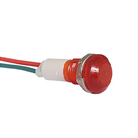 SINALEIRO 9MM OLHO DE BOI VERMELHO 24V LUKMA