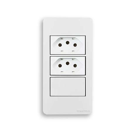 CONJUNTO CONDULETE 1" 1 INT+2TOM SUPORTE SLEEK BRANCO