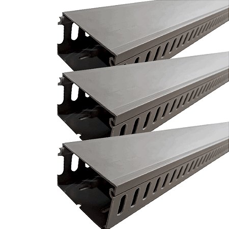 KIT 03 CANALETA VENTILADA CINZA 50X80 X2000MM (AxLxC) LUKMA
