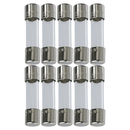 KIT 10 FUSIVEL PORTAO ELETRONICO VIDRO PEQUENO 5A 5x20