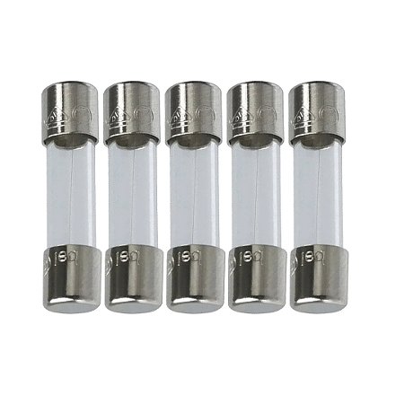 KIT 5 FUSIVEL FILTRO LINHA VIDRO PEQUENO 5A 5x20