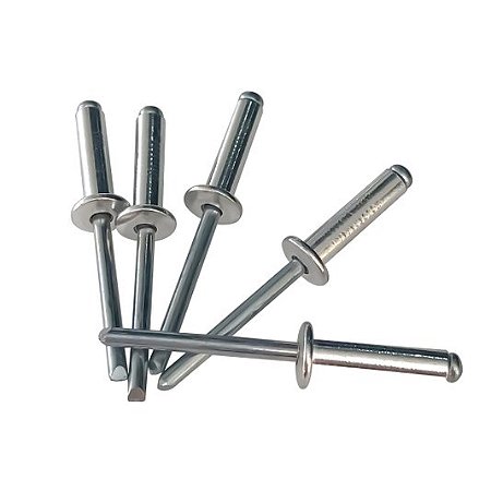 50 REBITES DE REPUXO 4,0 X 10 MM BRANCO