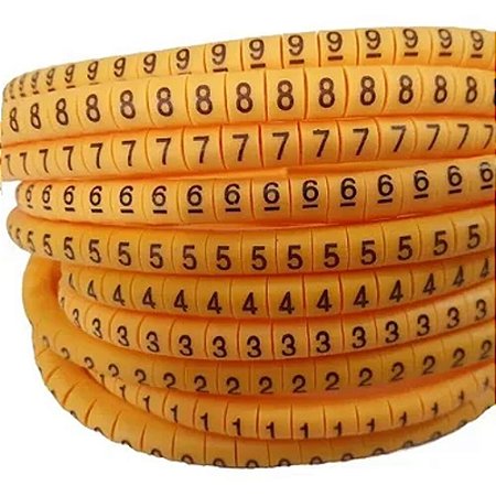 3000 Pç - Anilha Para Cabo 2,5 A 4mm Ec1 Numeros