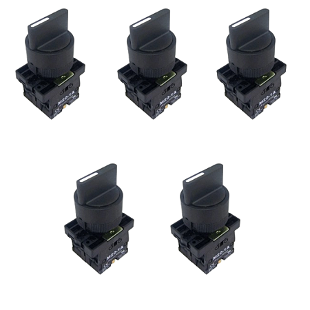 KIT 5 CHAVE XB2-ED33 PLASTICO 3 POSICOES FIXA 2NA STARK