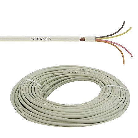 20 METROS CABO MANGA BT 4X22 AWG  COM MALHA BLINDADO