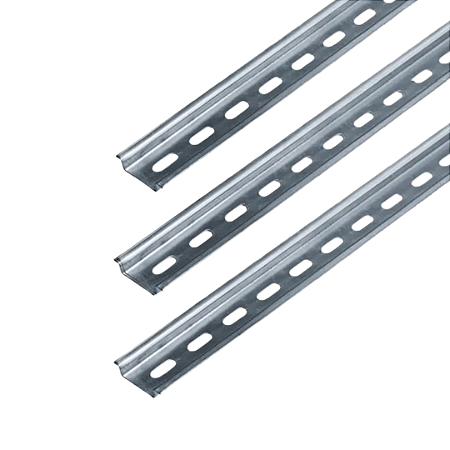 Kit 3 Trilho Din Perf 35x7,5x30cm Ferro Zincado