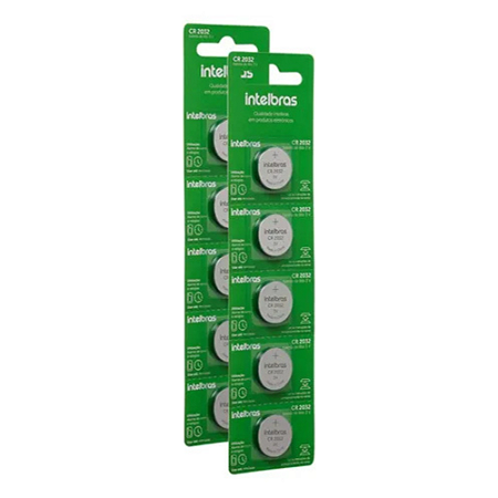KIT 10 BATERIA LITIO 3V CR 2032 INTELBRAS