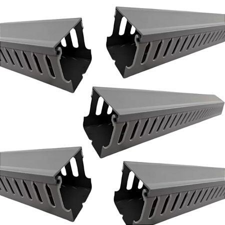 KIT 5 CANALETA ABERTA CINZA 30X30 STARK