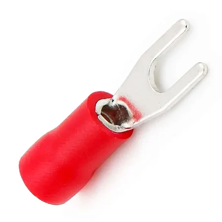 KIT 100 TERMINAL FORQUILHA PRE ISOLADO 0,5 1,5MM VERMELHO STARK