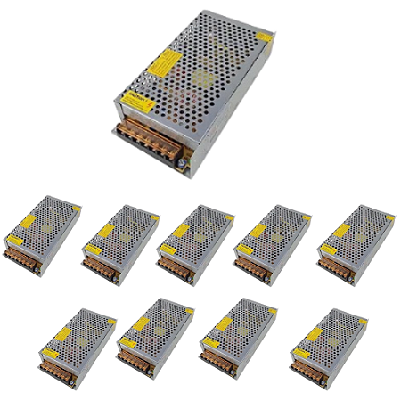 KIT 10 FONTE COLMEIA 12V 20A 110V 220V 250W HITEC