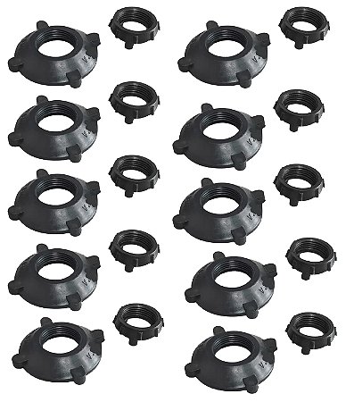 KIT 10PÇS - ARRUELA/BUCHA PVC P/ ELETRODUTO - 2.1/2''x2''