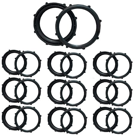 KIT 10 ARRUELA / BUCHA PVC 5X4 PRETO