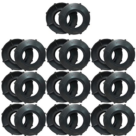 KIT 10 ARRUELA / BUCHA PVC 5X2.1/2 PRETO
