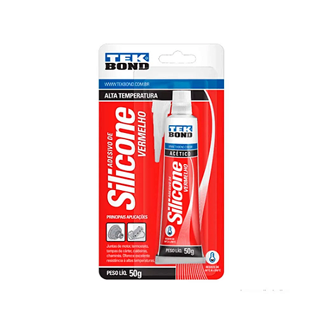 SILICONE ACETICO 50G VERM  A.T TEK BOND ALTA TEMPERATURA