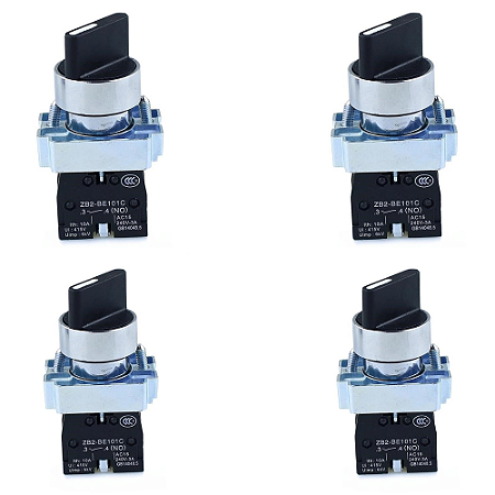 KIT 4 CHAVE XB2 BD41 METAL 2 POS COM RETORNO LUKMA