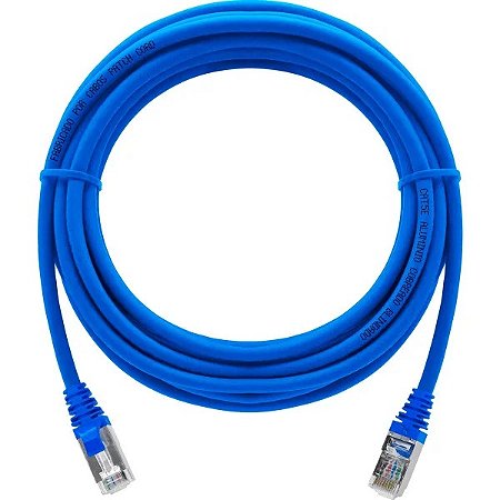 CABO DE REDE PATCH CORD 1.0MT CAT5E RJ45