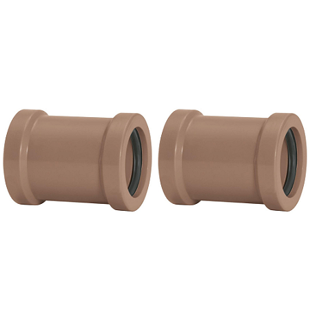 KIT 2 LUVA CORRER P/TUBO SOLDAVEL 25MM 1" AMANCO 18390