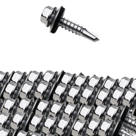 KIT 500 PARAFUSO BROCANTE 12 X 1" SEXTAV 5/16 4725 TITANIUM