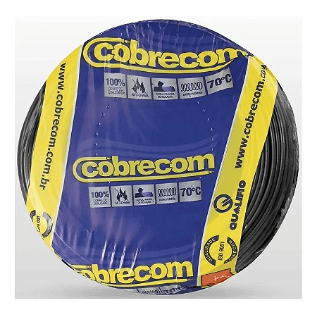 CABO FLEXIVEL 1,5MM PRETO 750V 100 METROS COBRECOM