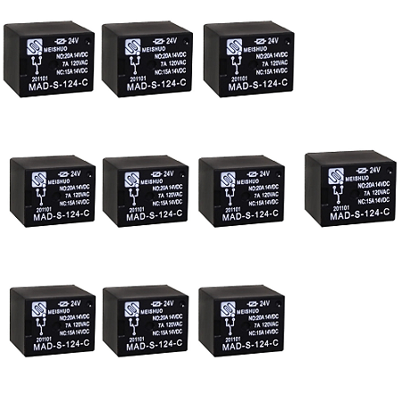 KIT 10 RELE AUTOMOTIVO 24V 10A 5PINOS MAD-S 124 SIBRATEC