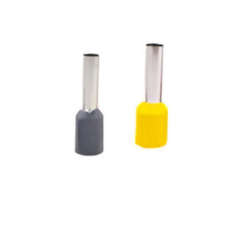 KIT 100 TERMINAL TUBOLAR DUPLO 2X4MM E 2X6MM ILHOS