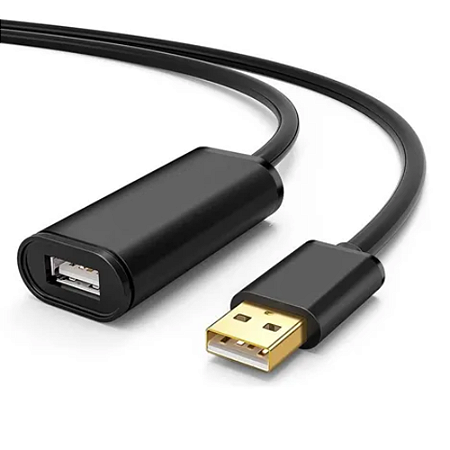 EXTENSAO USB 2.0 PRETO 10MT