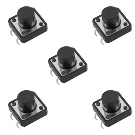 KIT 5 CHAVE TACTIL 12X12X8.5MM 4 TERM