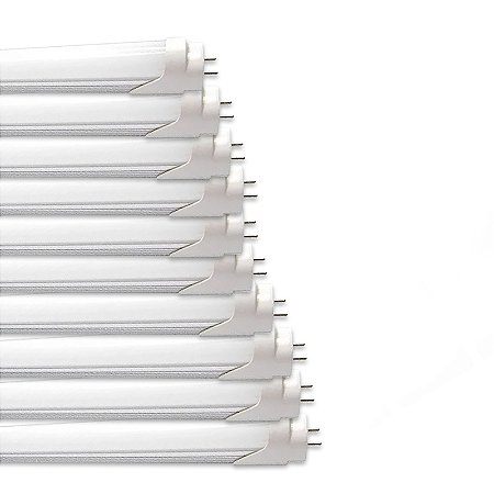 KIT 10 LAMPADA TUBULAR LED T8 40W 2,4M LIGACAO 1 LADO 6500K