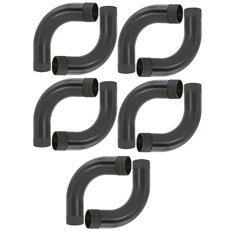 KIT 10 CURVA 90 DE PVC ROSCA PRETO 2.1/2"