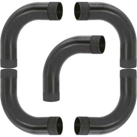 KIT 5 CURVA 90 DE PVC ROSCA PRETO 2.1/2"