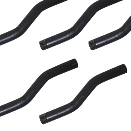 KIT 5 CURVA 1" S PVC ROSCA PRETA