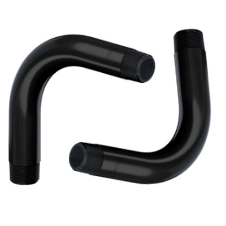 KIT 2 CURVA 90 DE PVC ROSCA PRETO 2.1/2"