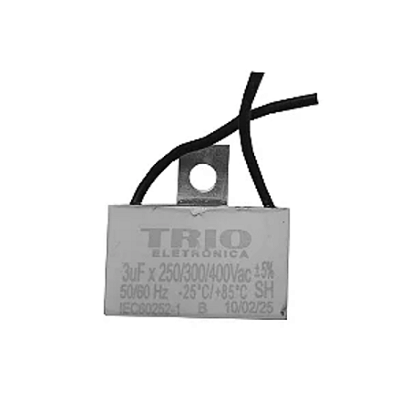 CAPACITOR 2 FIOS QUADRADO 1,5 UF X 250/300/400V CHAPA TRIO