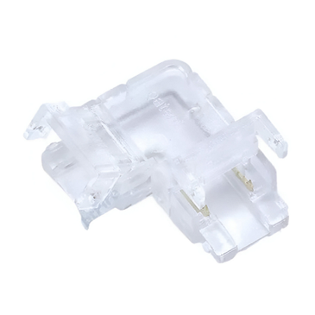 EMENDA CURVA 90 TRANSPARENTE P/ FITA LED 10MM / 5050