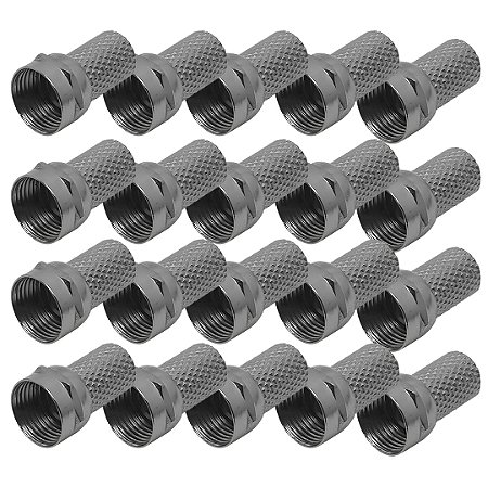 KIT 20 CONECTOR COAXIAL RG06 ROSCA