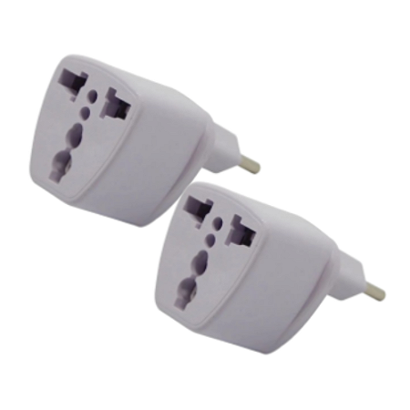 KIT 2 PLUG ADAPTADOR UNIVERSAL EUROPEU 10A