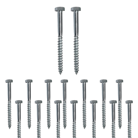 KIT 25 PARAFUSO SEXTA SOBERBA 3/16X45 08 BUCHA