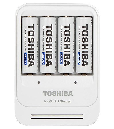 CARREGADOR P 4 PILHAS  AA/AAA TOSHIBA C/4 AA