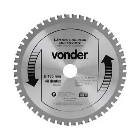 LAMINA CIRCULAR MULTICORTE 185X1.1X1.6X48D VONDER