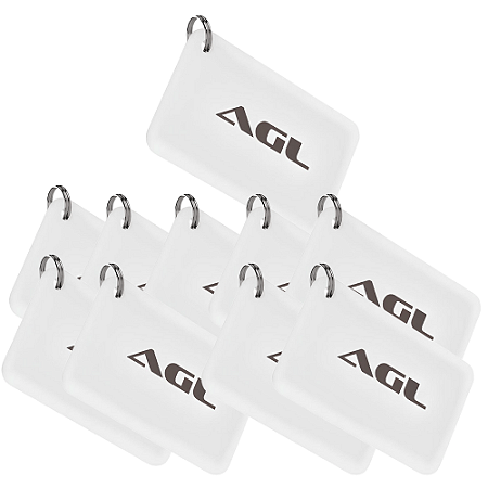 KIT 10 CHAVE DIGITAL RESINADA RFID 125KHZ AGL